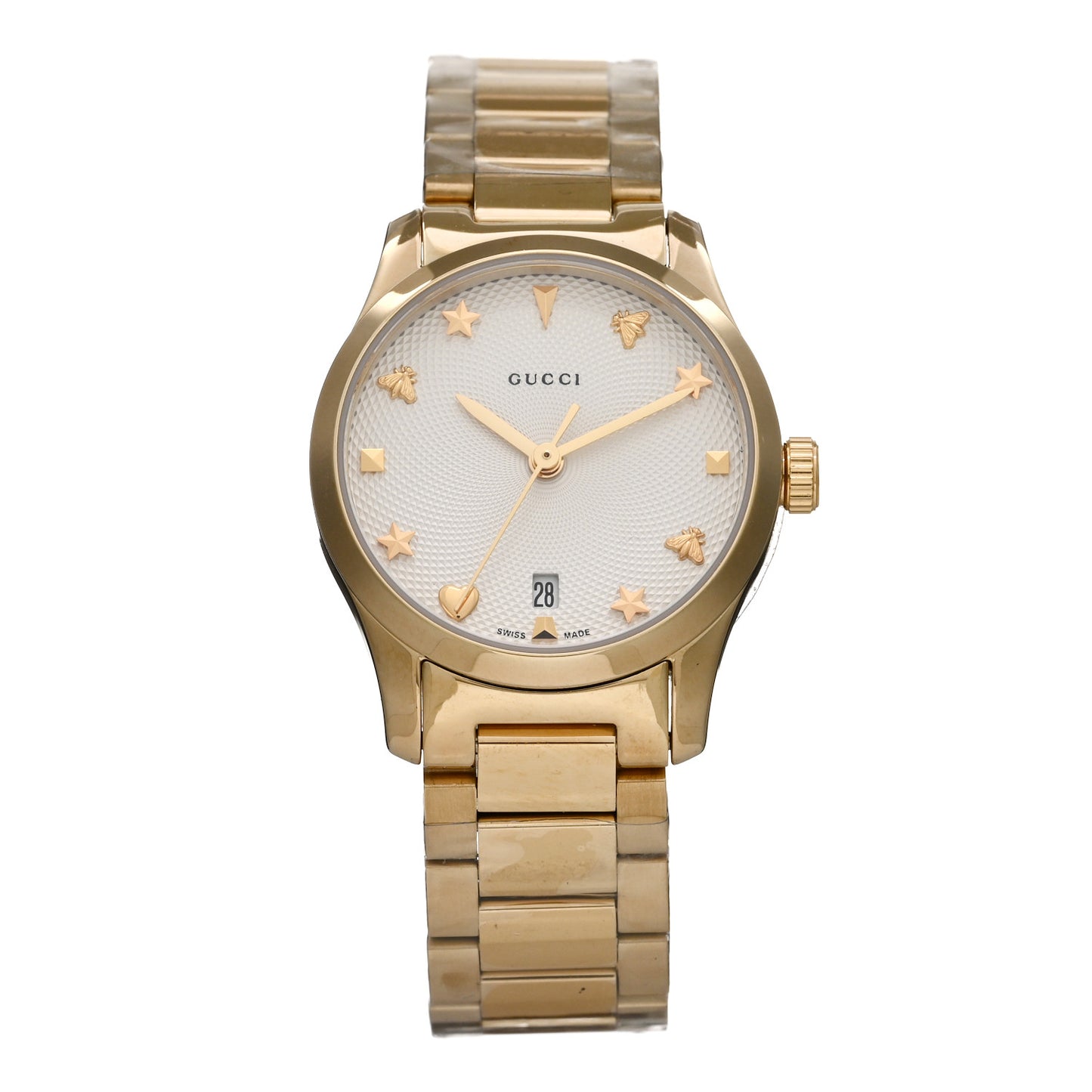 Stainless Steel 27mm G-Timeless Charm Quartz Watch Gold