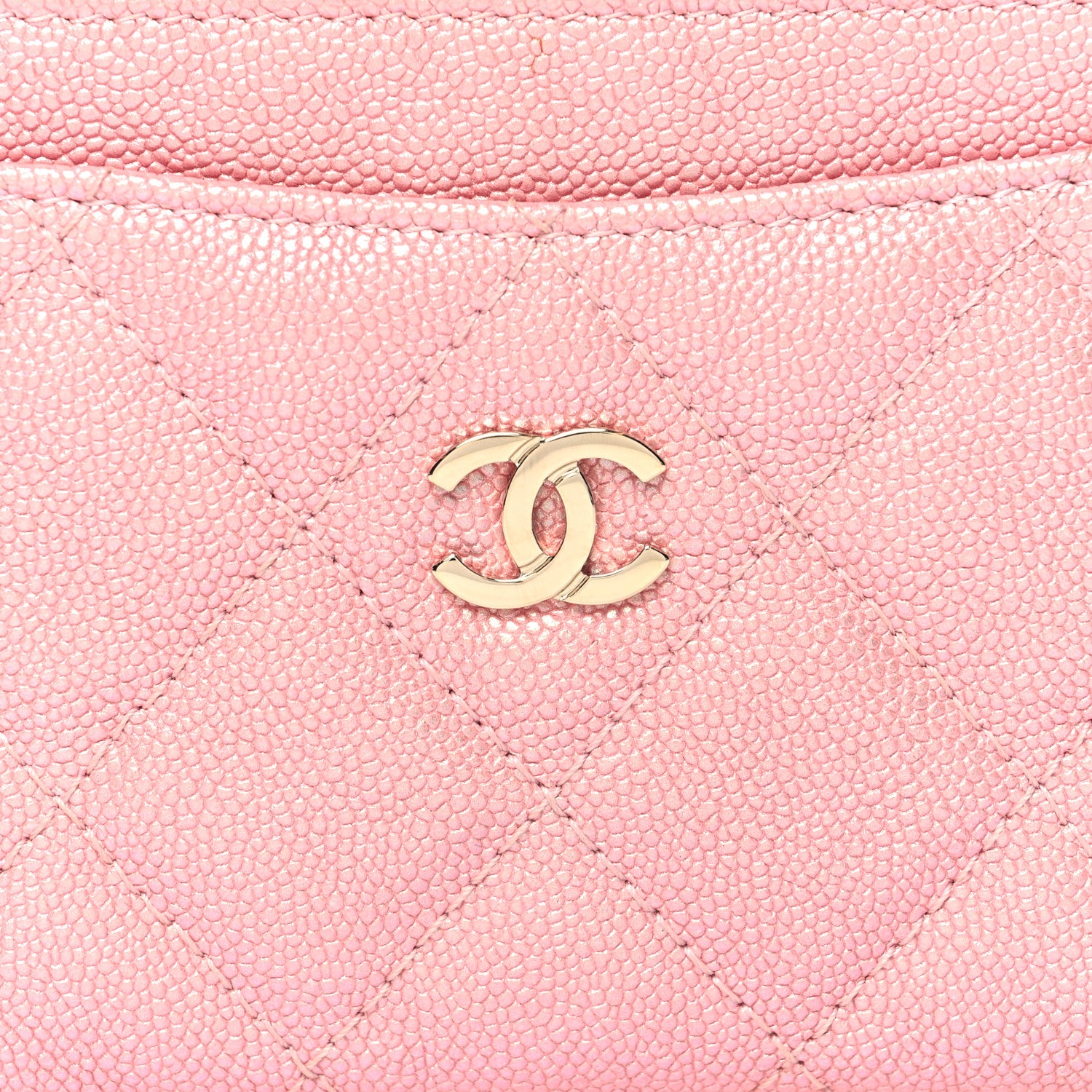 Chanel Iridescent Caviar Quilted Card Holder Rose Pink 9 of 10