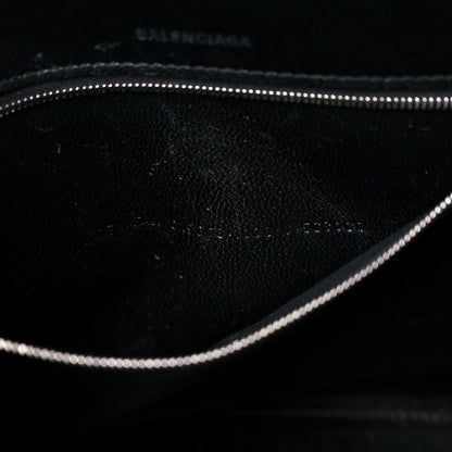 Balenciaga Grained Calfskin Medium Hourglass Top Handle Bag Black 7 of 18