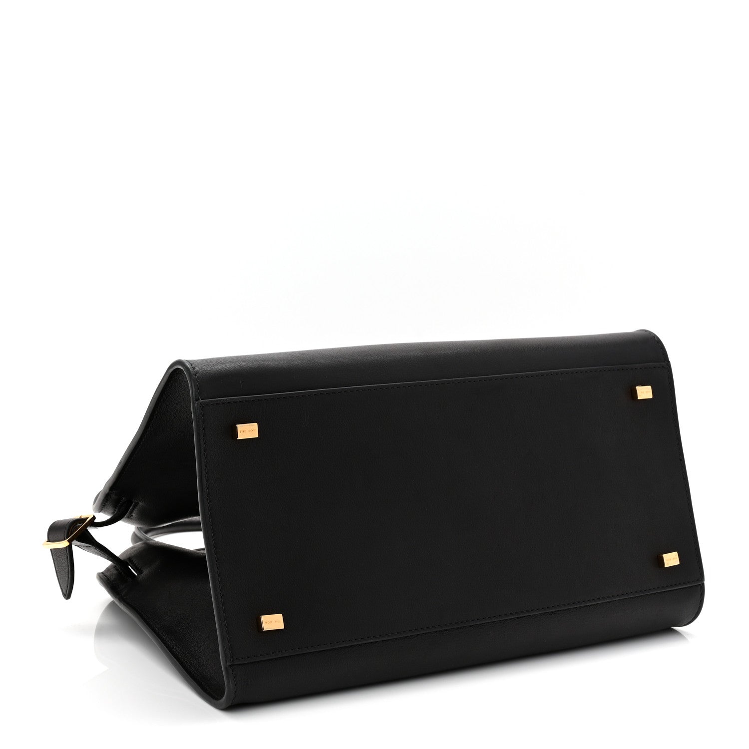 The Row Polished Saddle Calfskin Soft Margaux 12 Black 4 of 9