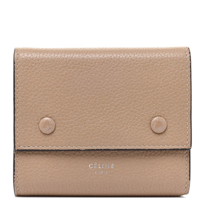 Celine Drummed Calfskin Small Multifunction Folded Wallet Dune 1 of 7