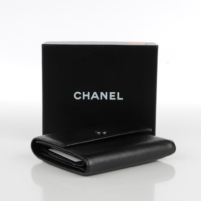 Chanel Grained Calfskin CC Button Flap Wallet Black 4 of 8