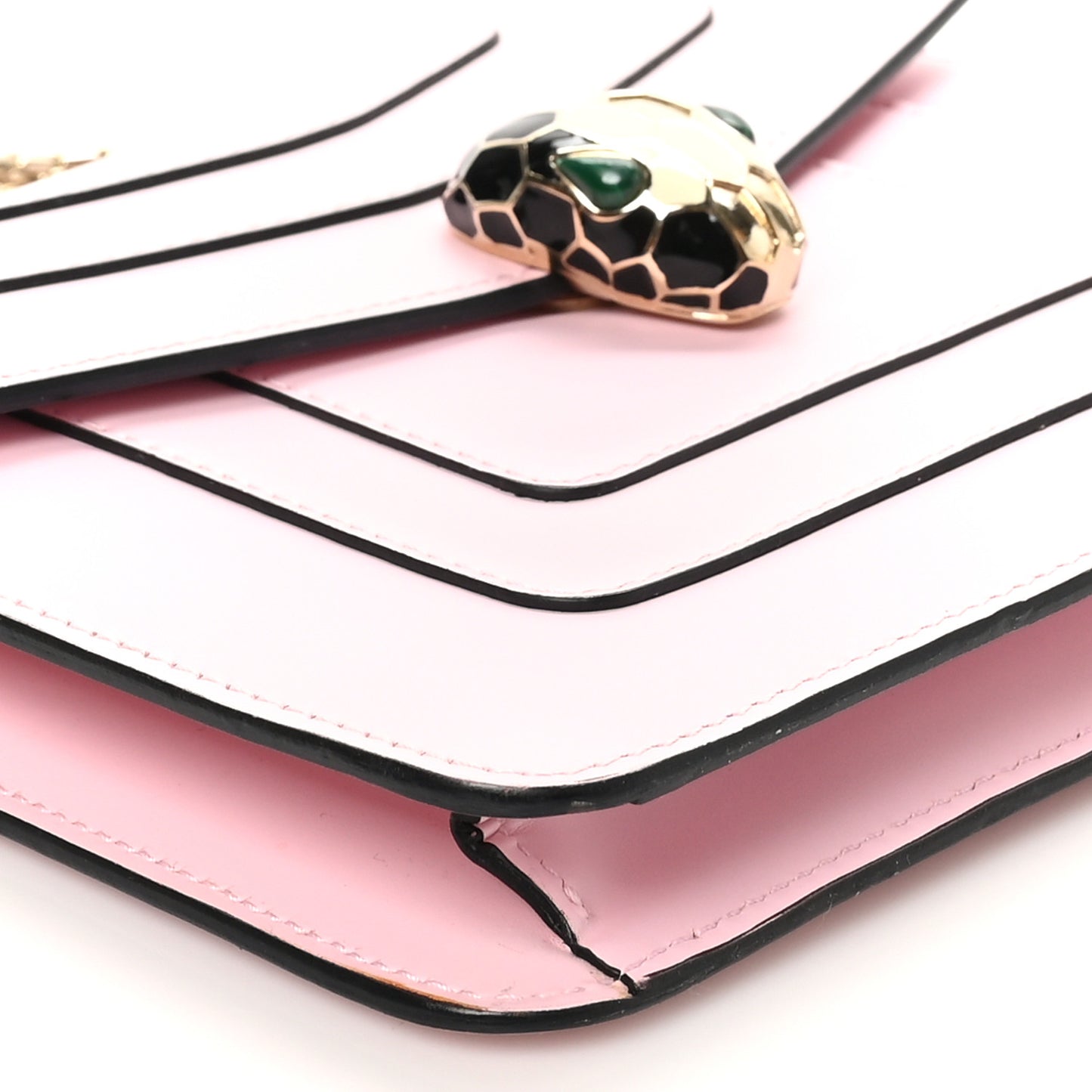 Calfskin Small Serpenti Forever Snake Strap Crossbody Bag Light Pink