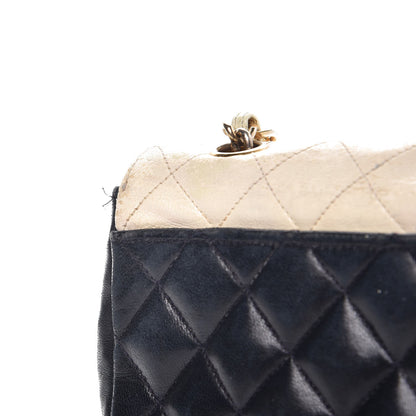 Chanel Lambskin Quilted Bicolor Extra Mini Flap Navy White 13 of 16