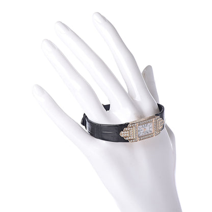 Audemars Piguet 18K Rose Gold Crocodile Diamond 14.5mm Charleston Quartz Watch 67028OR.Z Z.A002XX.0 1 2 of 8