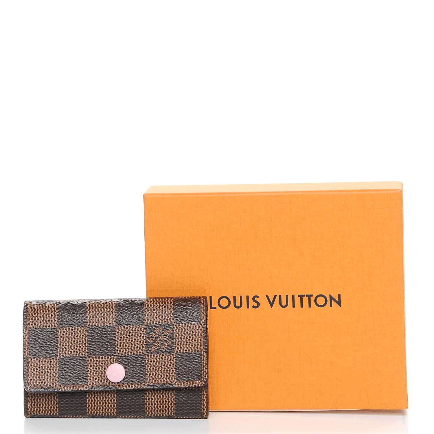 Louis Vuitton Damier Ebene Multicles 6 Key Holder Rose Ballerine 8 of 8