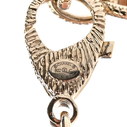 Chanel Pearl Crystal CC Camellia Short Necklace Gold 6 of 7