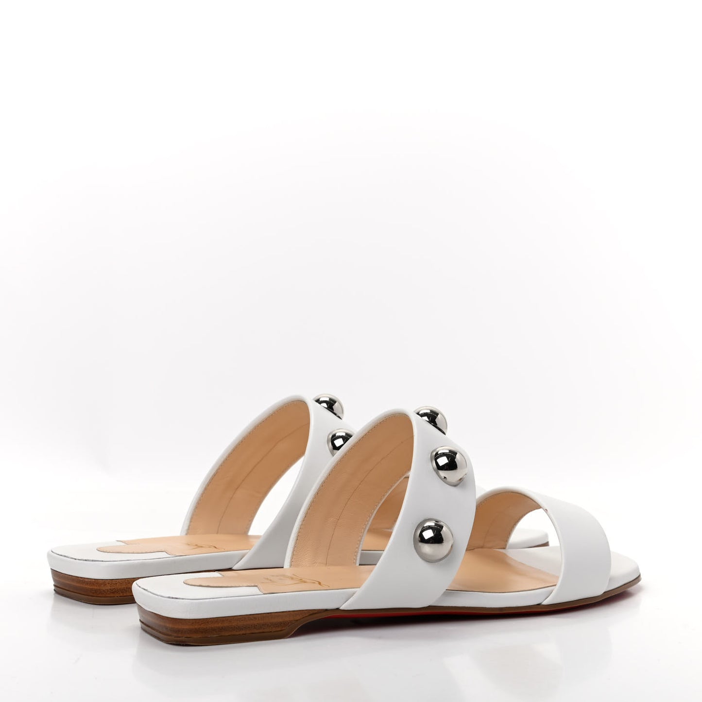 Nappa Simple Bille Slide Sandals 38.5 White