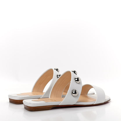 Christian Louboutin Nappa Simple Bille Slide Sandals 38.5 White 4 of 10