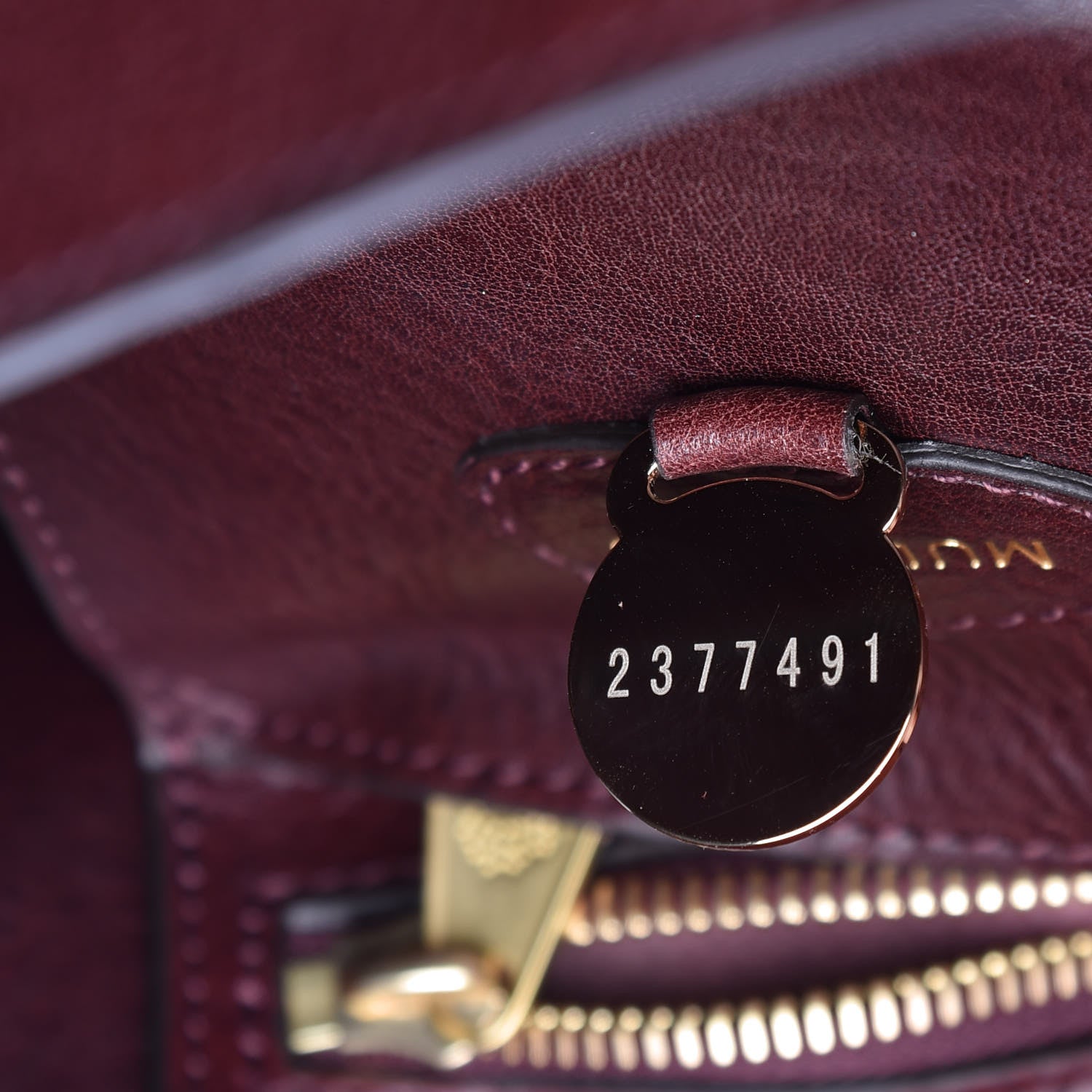 Mulberry Natural Leather Bayswater Oxblood 7 of 16
