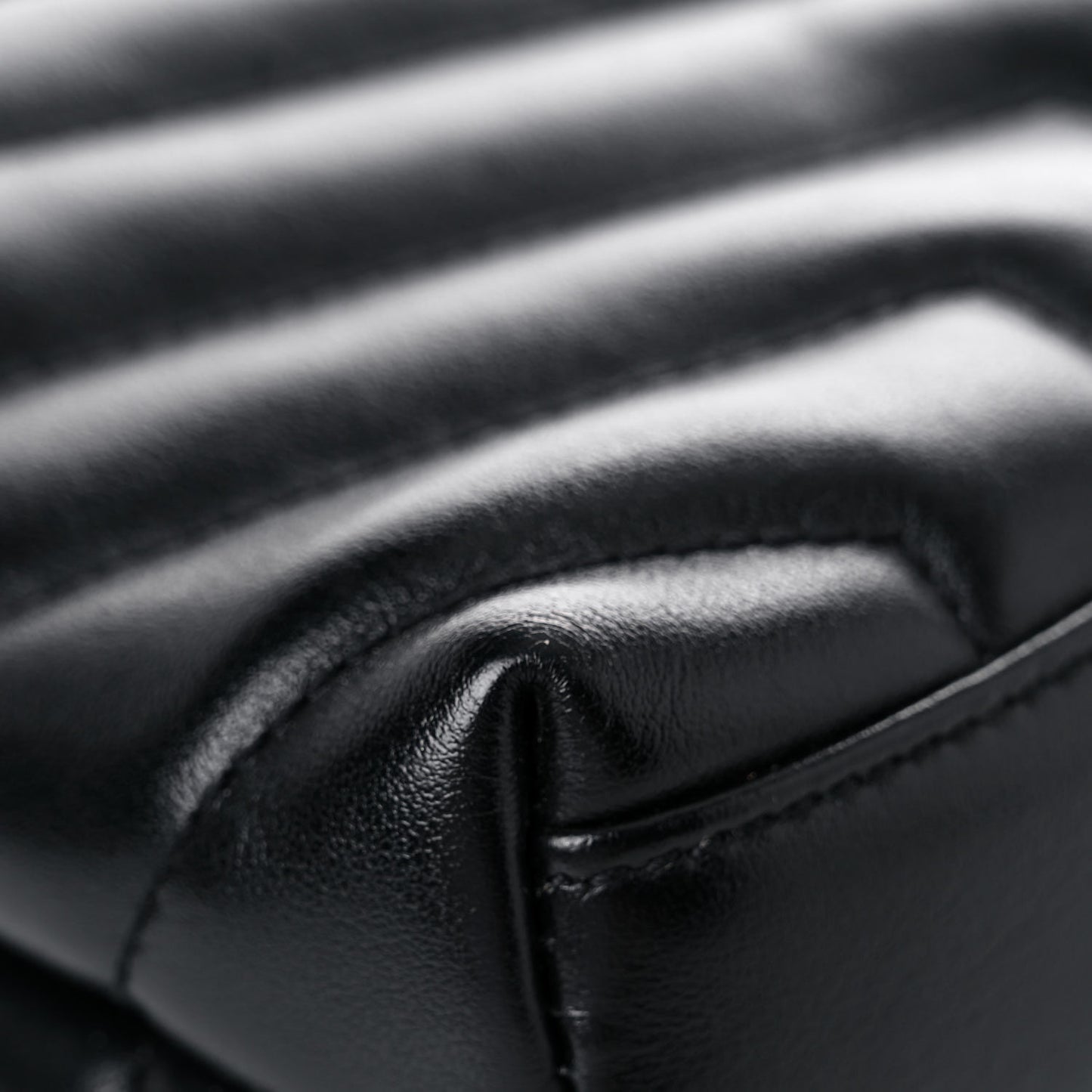 Calfskin Y Quilted Monogram Toy Loulou Crossbody Bag Black