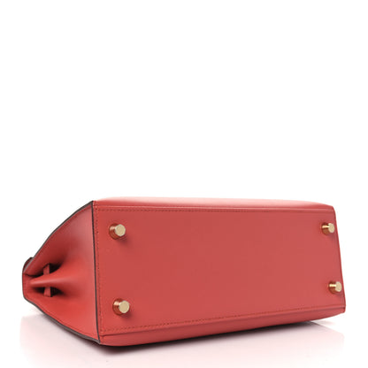 Hermes Madame Calfskin Kelly Sellier 25 Capucine Sanguine 4 of 10