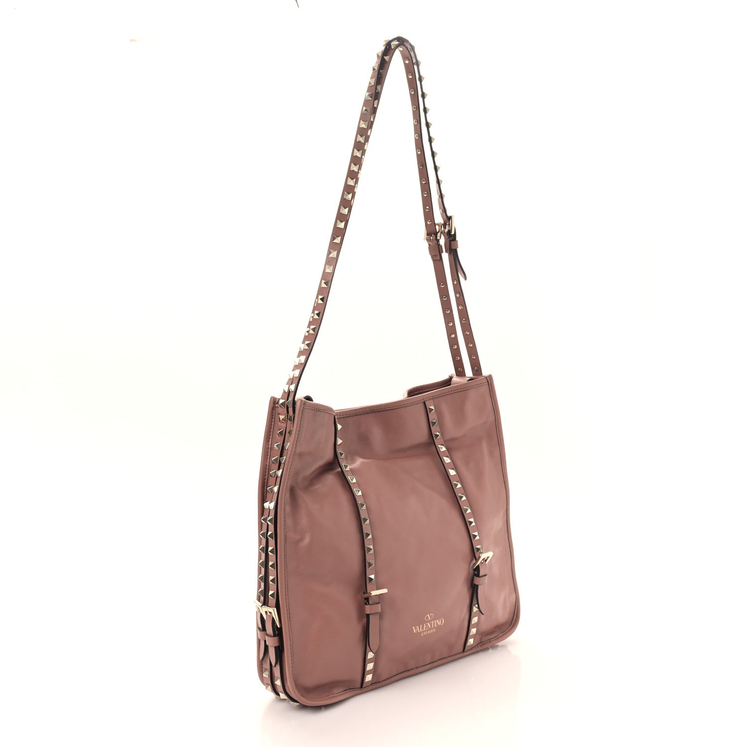 Valentino Garavani Vitello Rockstud Shopper Tote Poudre 3 of 8