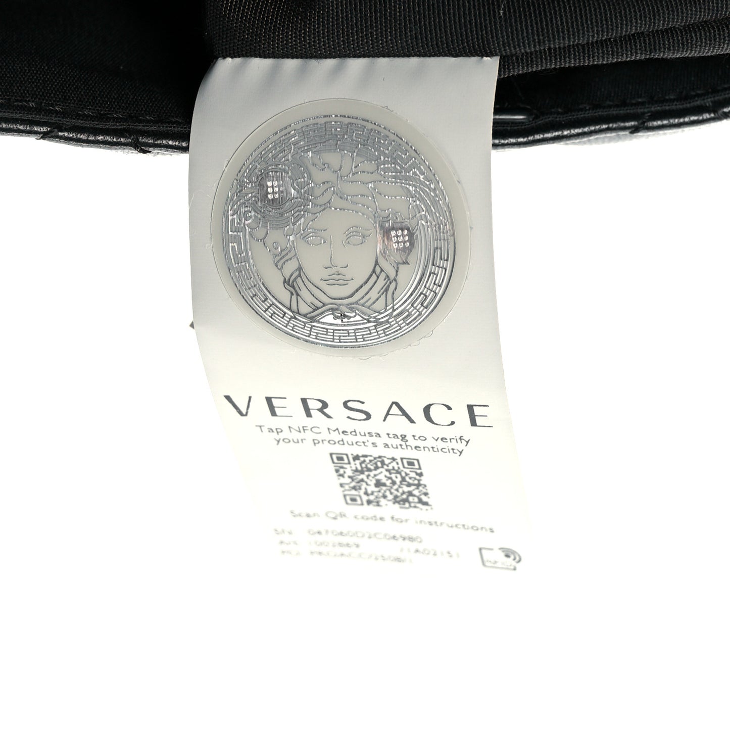 Nappa Quilted Medusa Chain Shoulder Bag Black