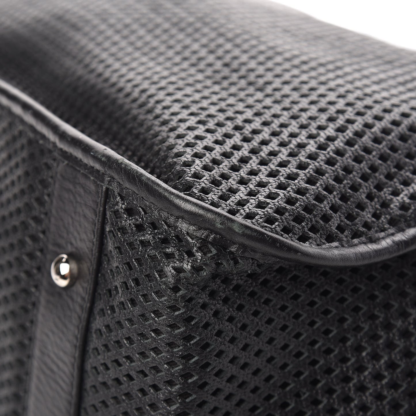Calfskin Perforated Up In The Air Tote Black