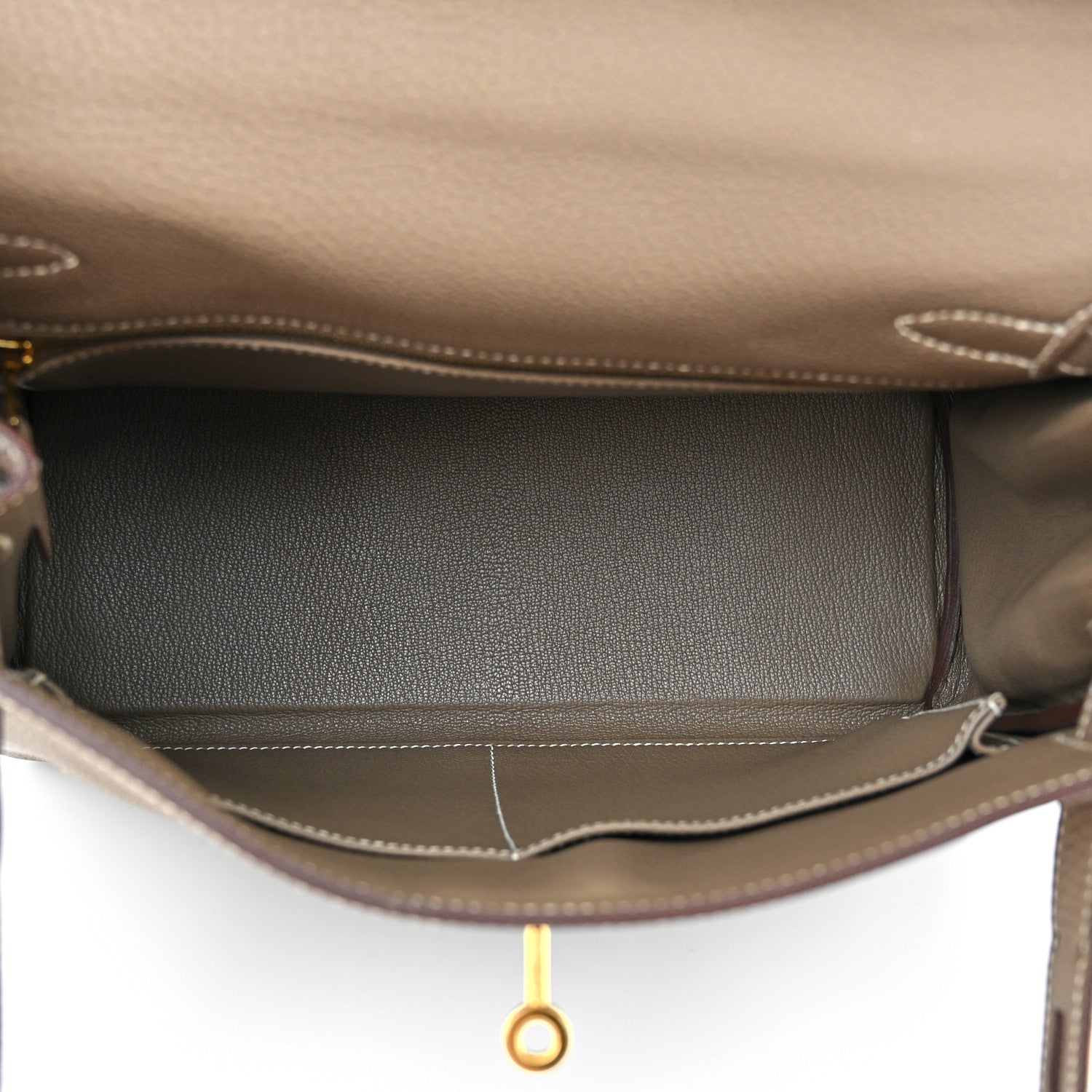 Hermes Togo Kelly Retourne 28 Etoupe 5 of 11