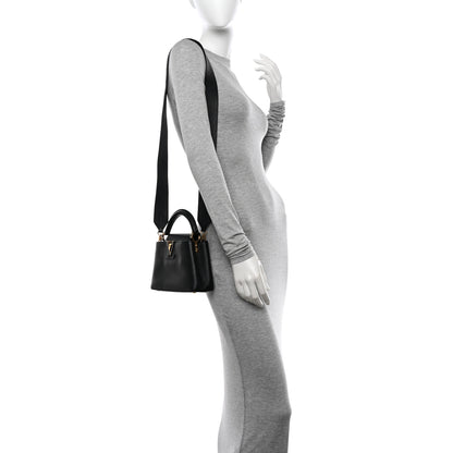 Louis Vuitton Taurillon Mini Capucines Black 2 of 13