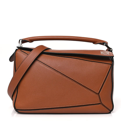 Loewe Grained Calfskin Small Puzzle Bag Tan 1 of 8