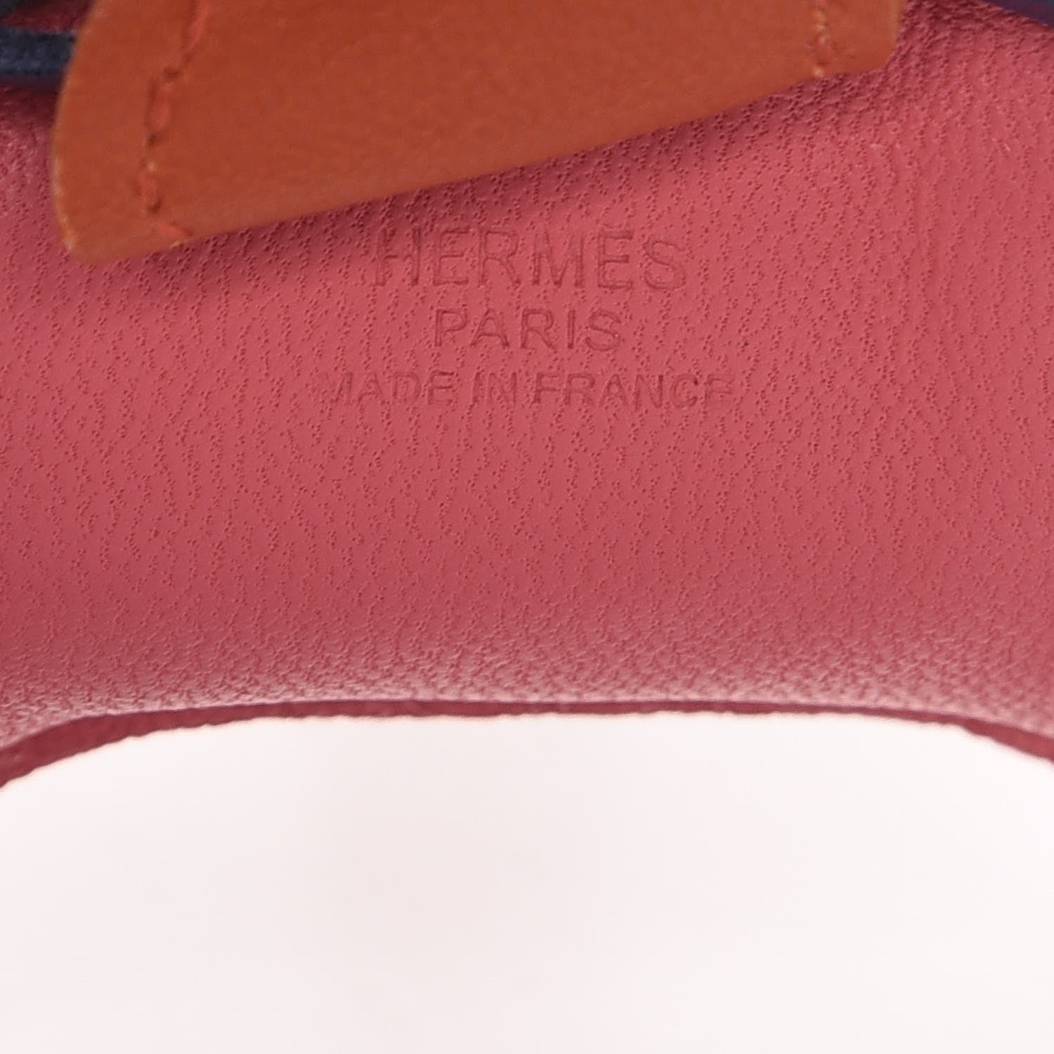 Hermes Milo Lambskin Grigri Rodeo Bag Charm PM Rose Azalee Cornaline Bleu De Malte 3 of 4