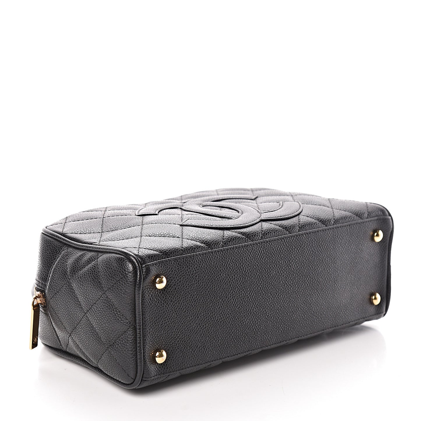 Caviar Quilted Small Bowler Black