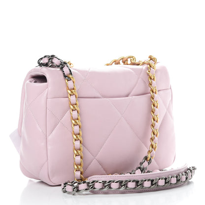 Chanel Lambskin Quilted Medium Chanel 19 Flap Light Pink 3 of 11