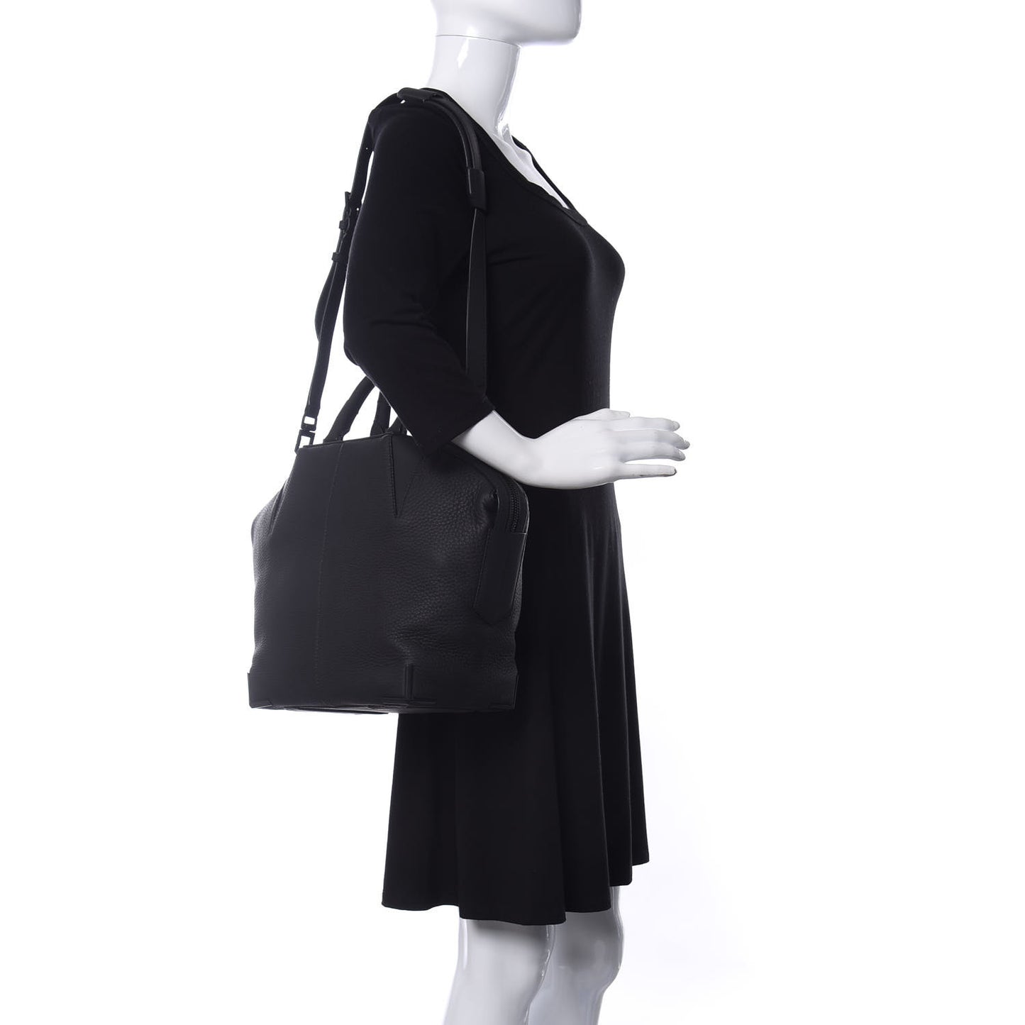 Pebbled Calfskin Emile Black