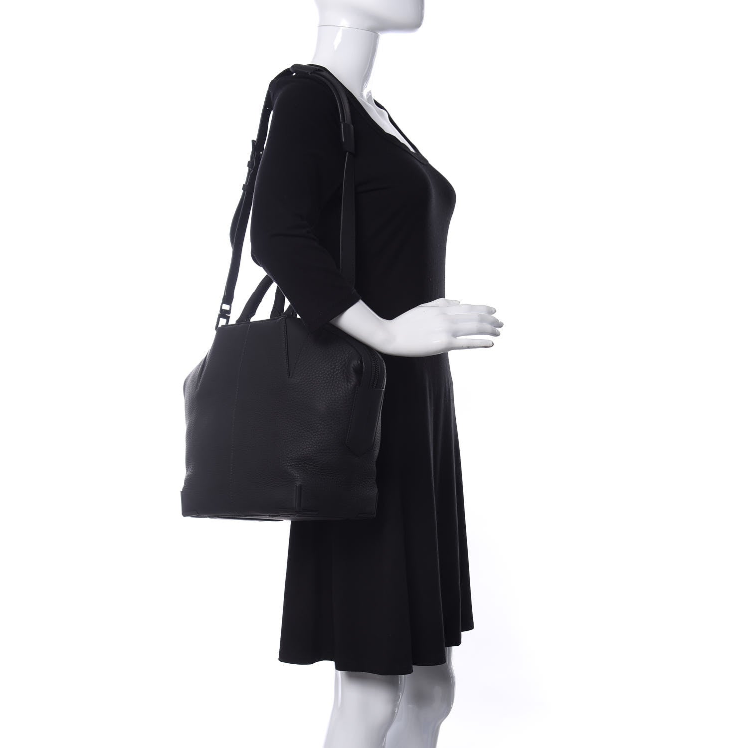 Alexander Wang Pebbled Calfskin Emile Black 2 of 11