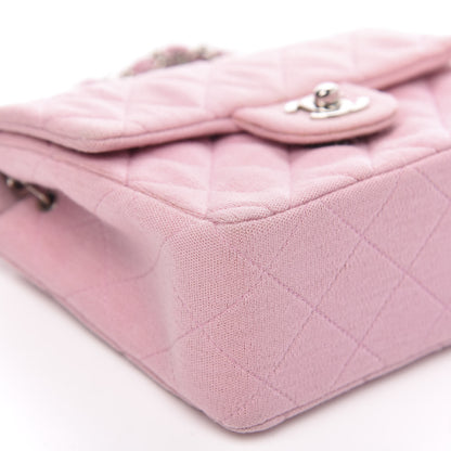 Chanel Jersey Quilted Mini Square Flap Pink 8 of 12