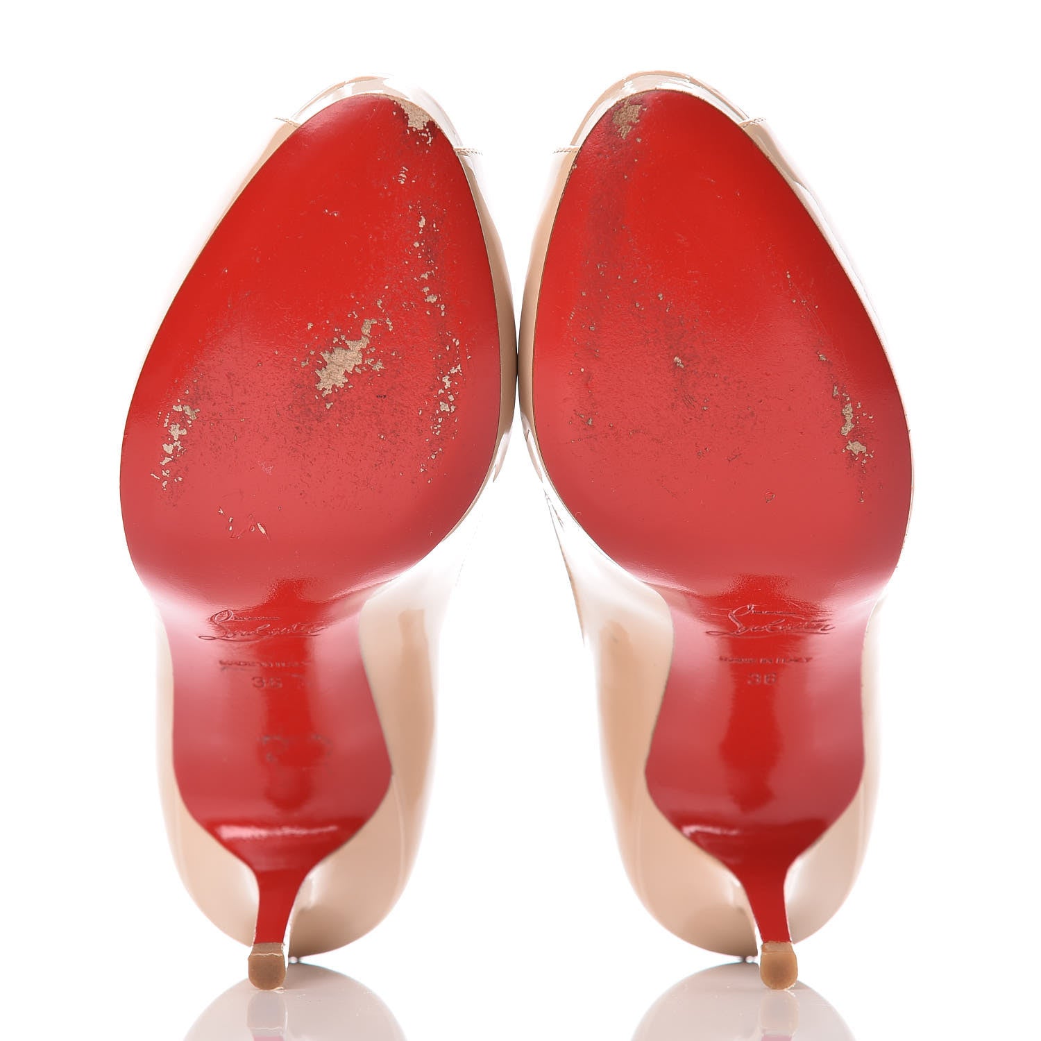 Christian Louboutin Patent Mater Claude 85 Pumps 36 Nude 7 of 18