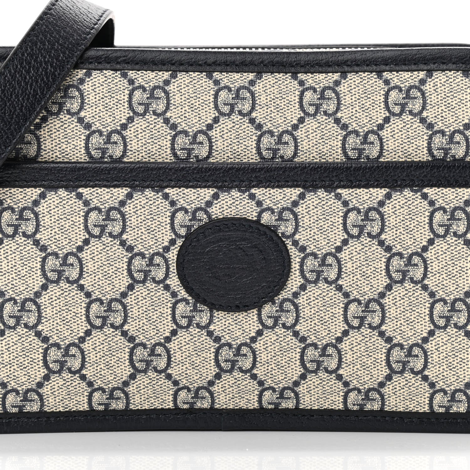 Gucci GG Supreme Monogram Textured Dollar Calfskin Mini Retro Interlocking G Shoulder Bag Beige Blue 8 of 10