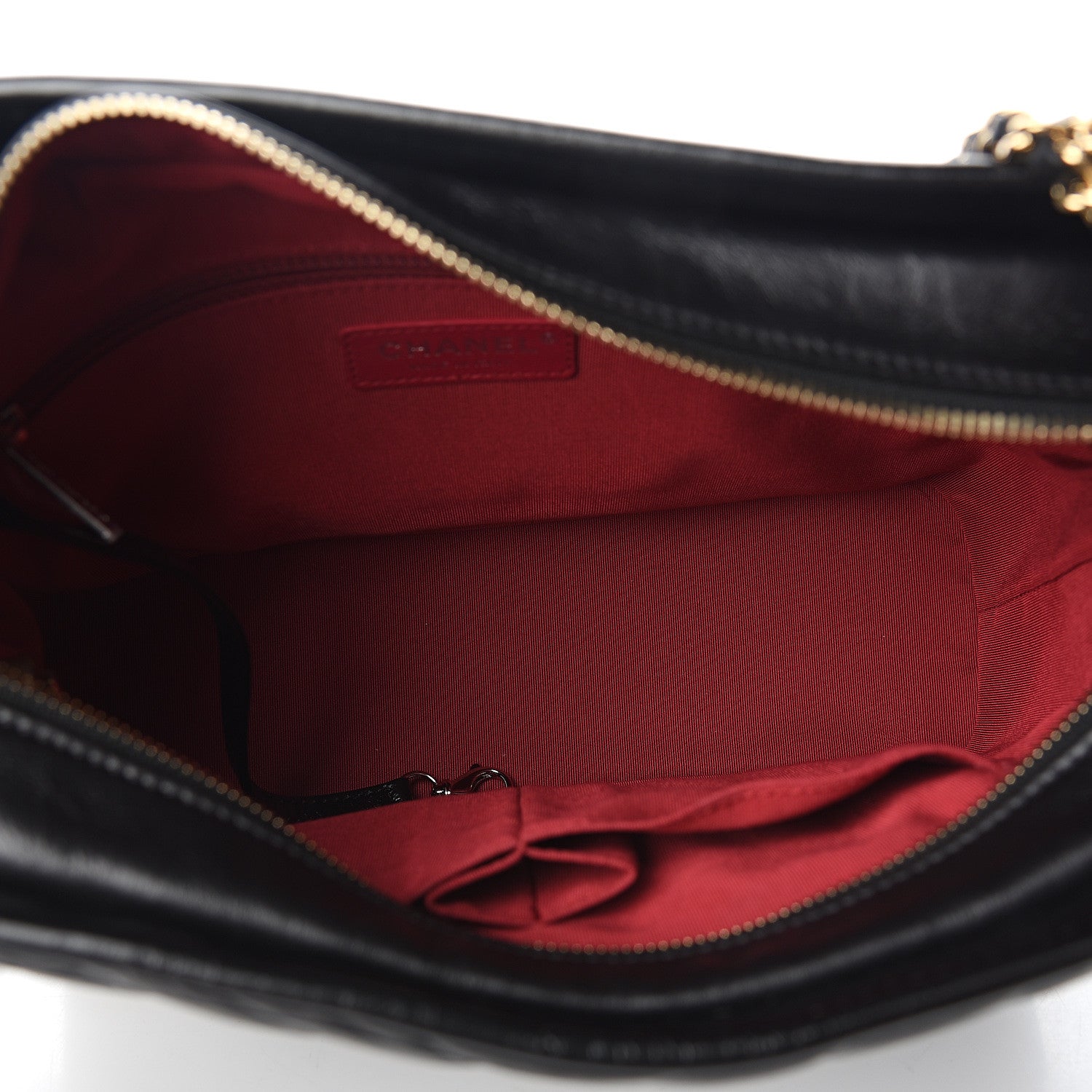 Chanel Aged Calfskin Chevron Quilted Medium Gabrielle Hobo Black 4 of 8