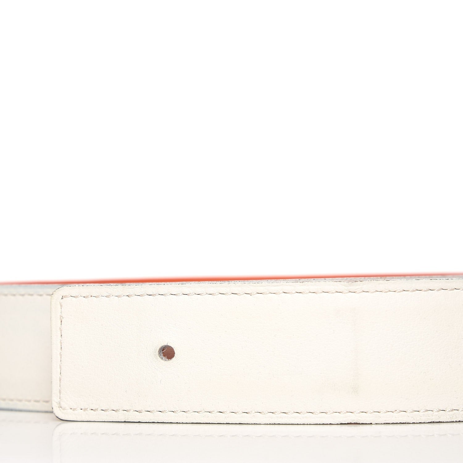 Hermes Swift Epsom 32mm H Belt 90 Orange White 3 of 8