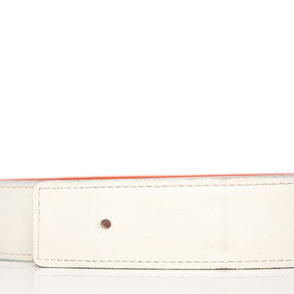 Hermes Swift Epsom 32mm H Belt 90 Orange White 3 of 8