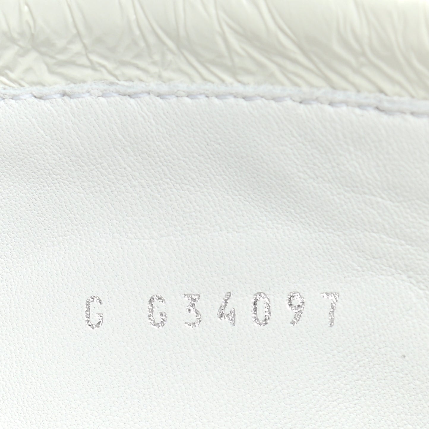Crumpled Calfskin Quilted Cap Toe Short Boots 37.5 White Black