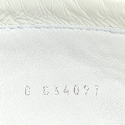 Chanel Crumpled Calfskin Quilted Cap Toe Short Boots 37.5 White Black 7 of 7
