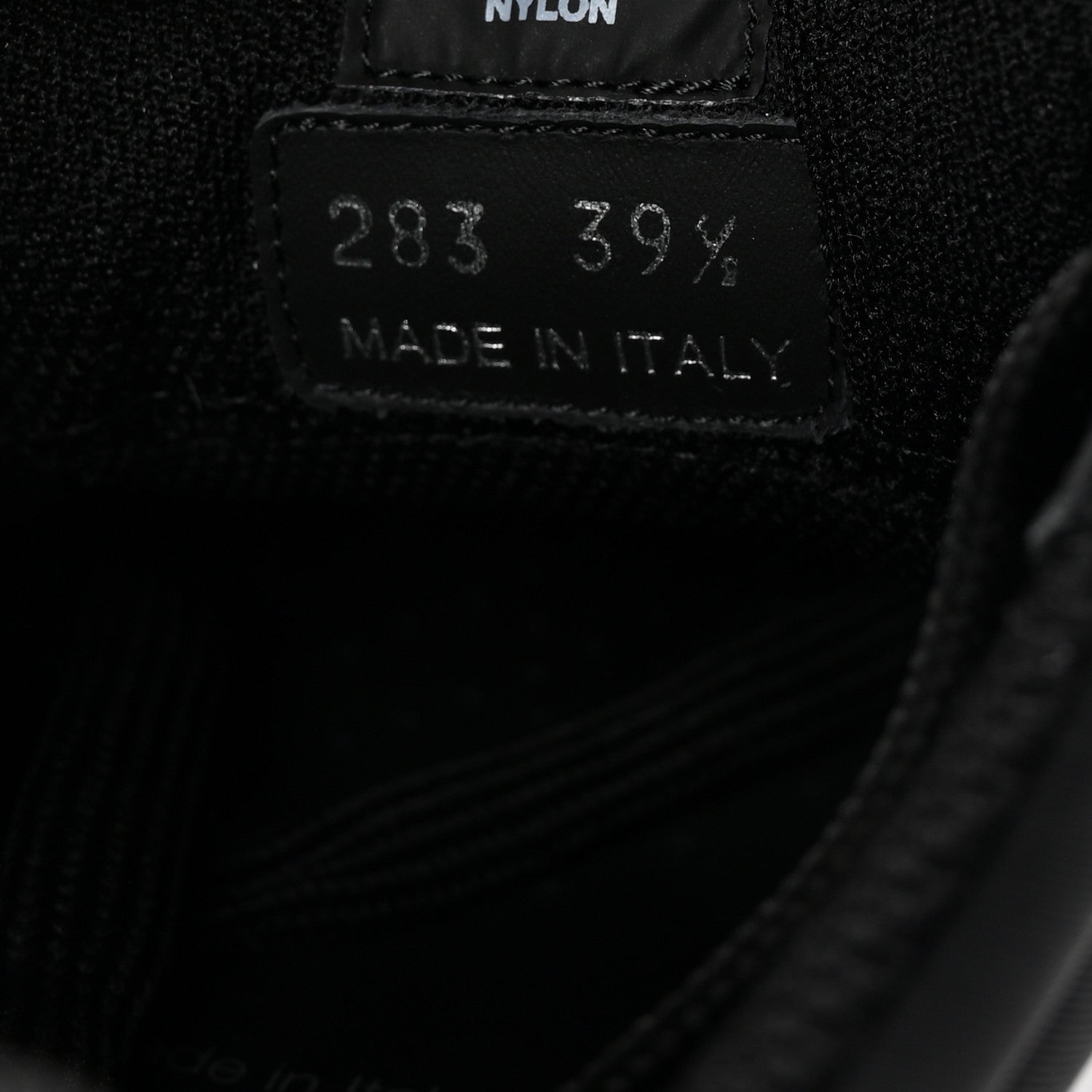 Prada Re-Nylon Piuma Metal Triangle Logo Quilted 45mm Sneakers 39.5 Black 9 of 10