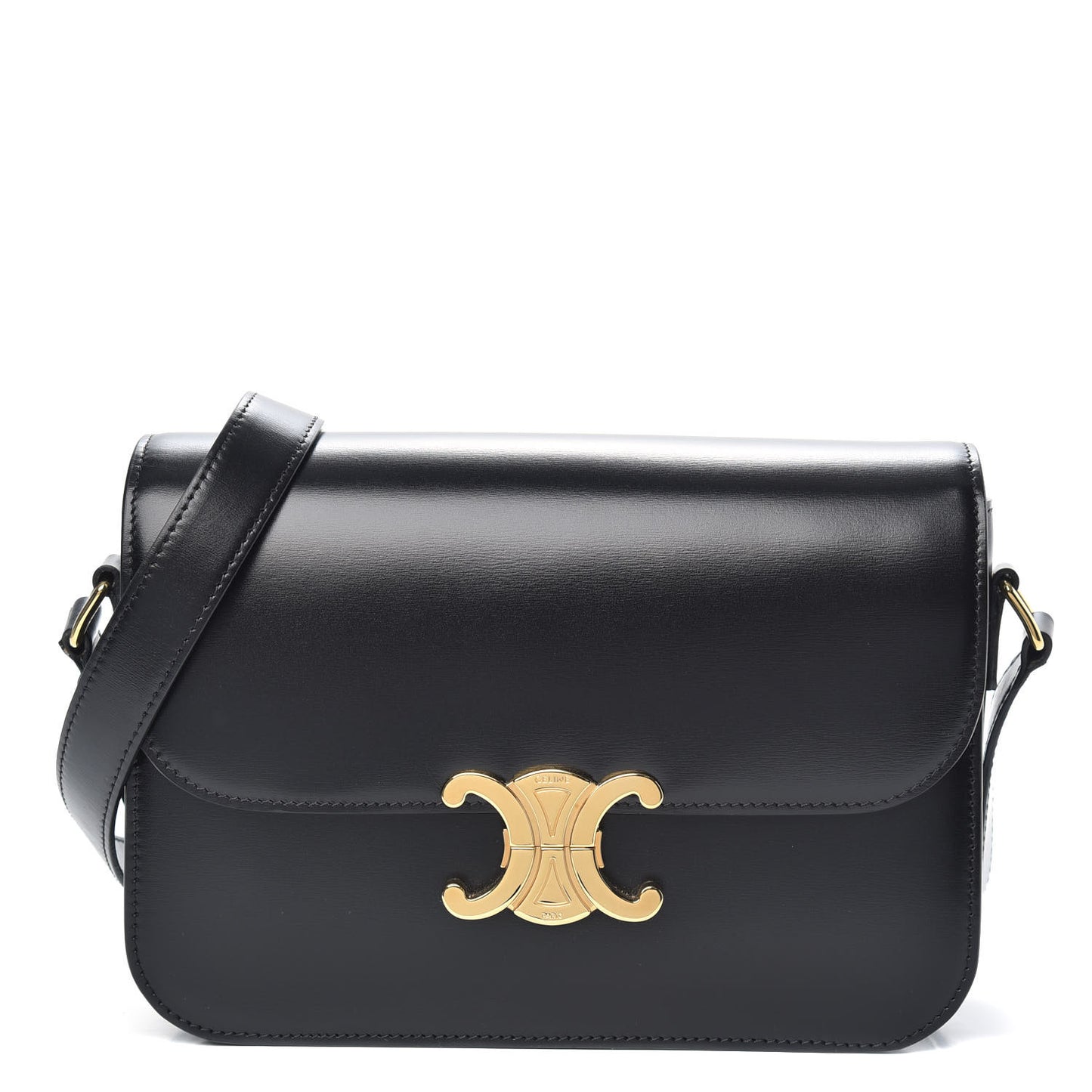 Shiny Calfskin Medium Triomphe Black