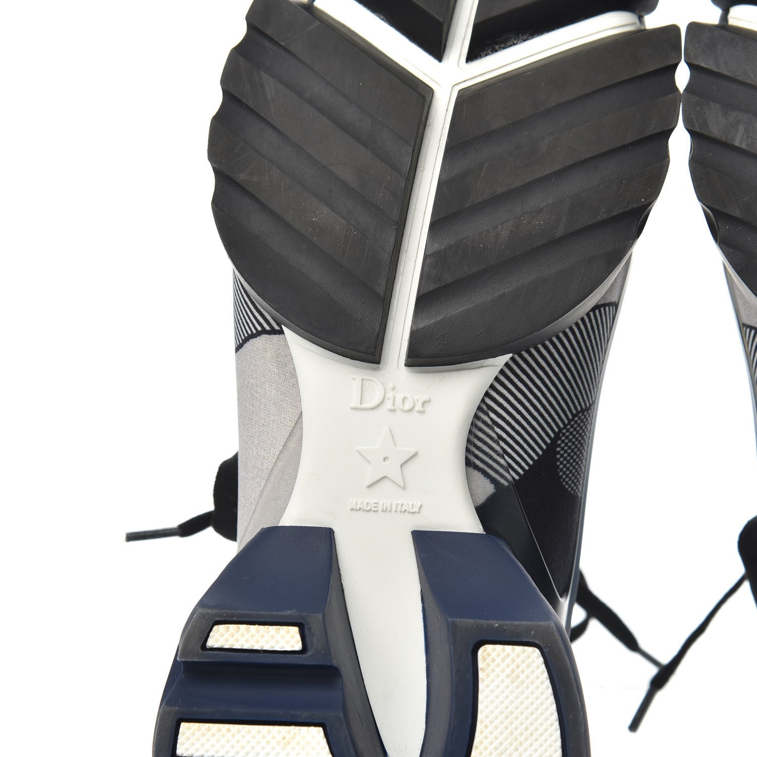 Christian Dior Neoprene Rubber Womens D-Connect Sneakers 38 Blue Black 6 of 7