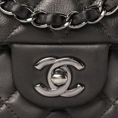 Chanel Metallic Calfskin Quilted Mini Rectangular Flap Grey 9 of 11