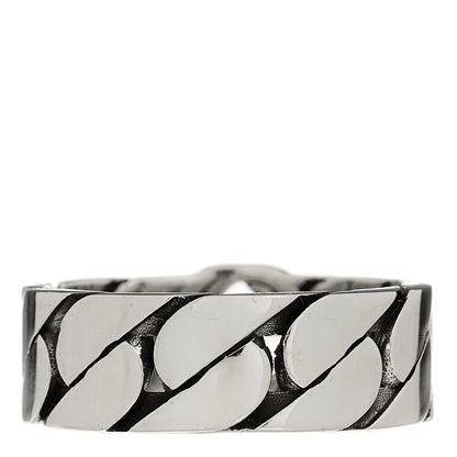 Gucci Sterling Silver Interlocking G Chainlink Wide Band Ring 3 of 5
