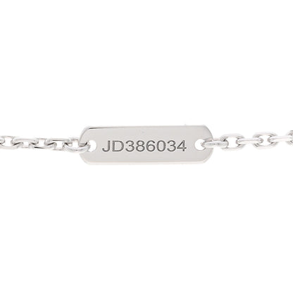 Van Cleef & Arpels 18k White Gold Chalcedony Vintage Alhambra Pendant Necklace 5 of 6