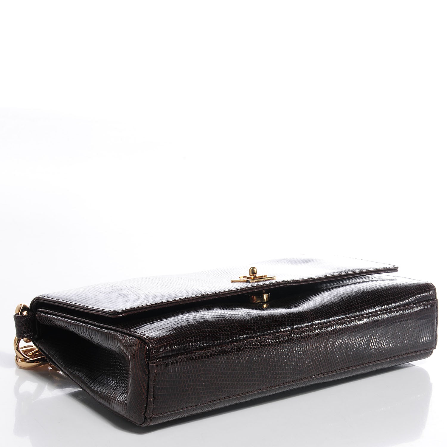Chanel Lizard Single Flap Brown 4 of 7