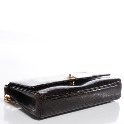 Chanel Lizard Single Flap Brown 4 of 7