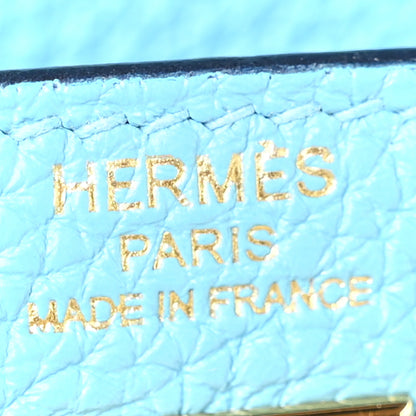 Hermes Togo Kelly Retourne 25 Bleu Du Nord 7 of 11
