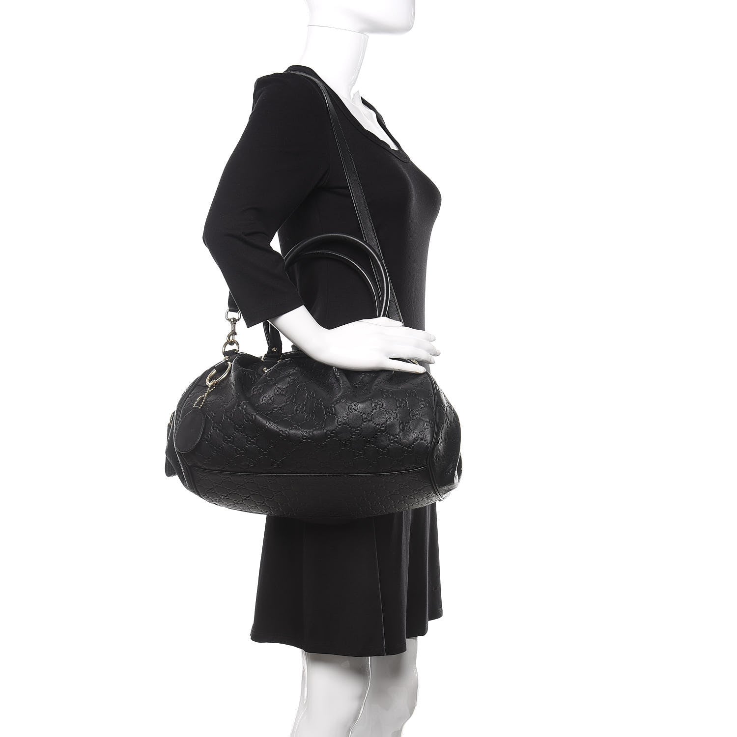 Gucci Guccissima Medium Sukey Boston Black 2 of 10