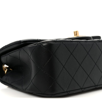 Chanel Lambskin Quilted Mini Rectangular Pearl Crush Flap Black 10 of 12
