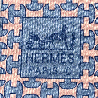 Hermes Printed Silk Mens Neck Tie Pink 3 of 6