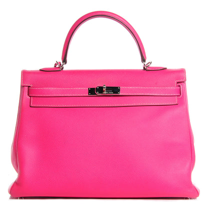 Hermes Epsom Kelly Retourne 35 Rose Tyrien Rubis 1 of 23