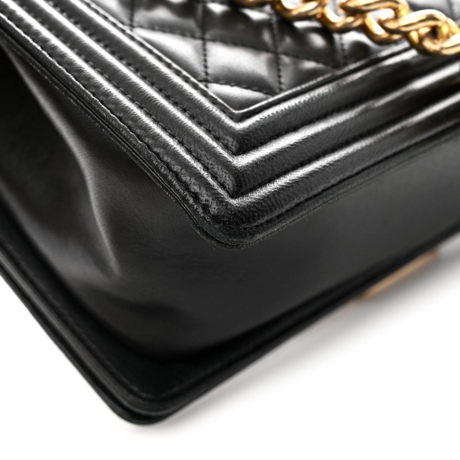 Chanel Lambskin Quilted Medium Boy Flap Black 12 of 13