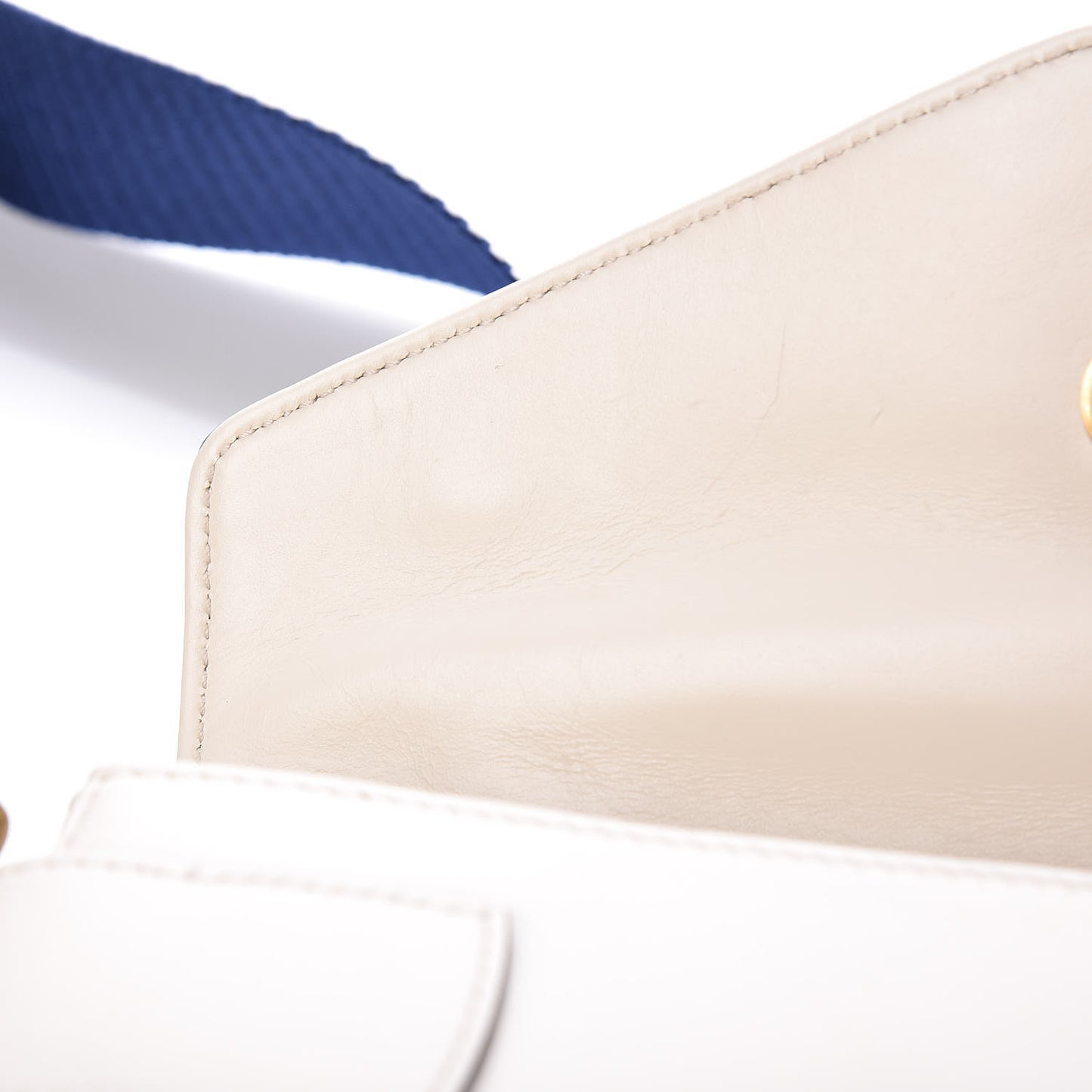 Nappa Pearl Studded Mini Queen Margaret Broadway Shoulder Bag Mystic White